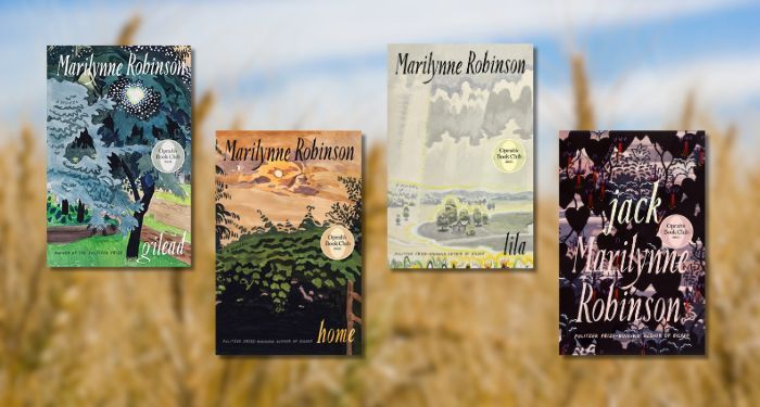 gilead series by marilynne robinson book covers against blurred background of wheat field.jpg.optima